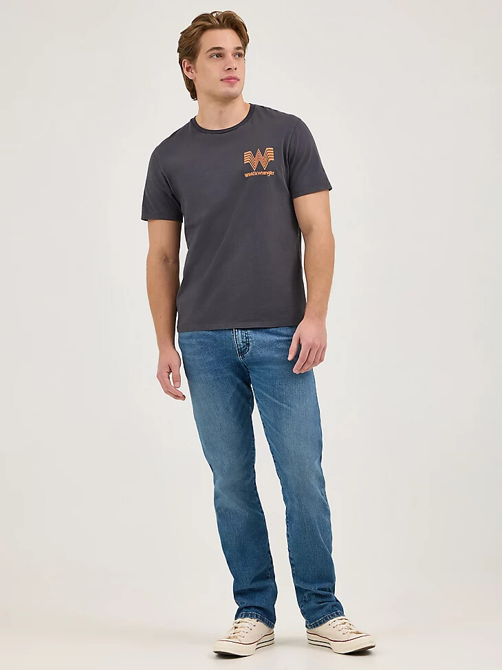 t-shirt wrangler x whataburger pour homme motif ingrédient noir délavé
