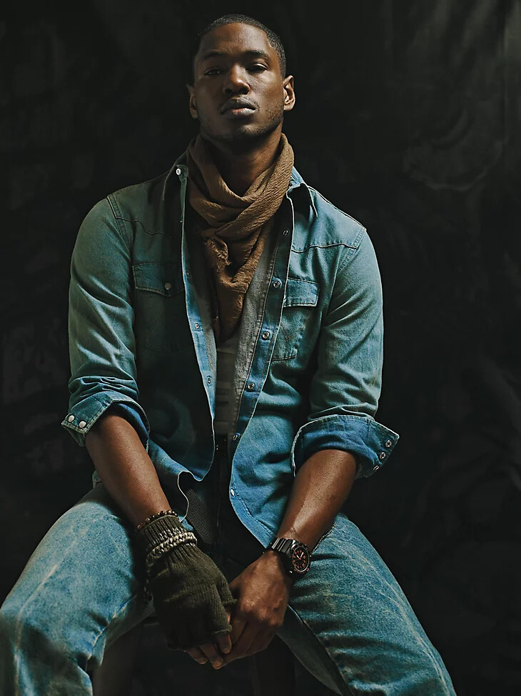 chemise wrangler x the last of us coupe cowboy prélavée