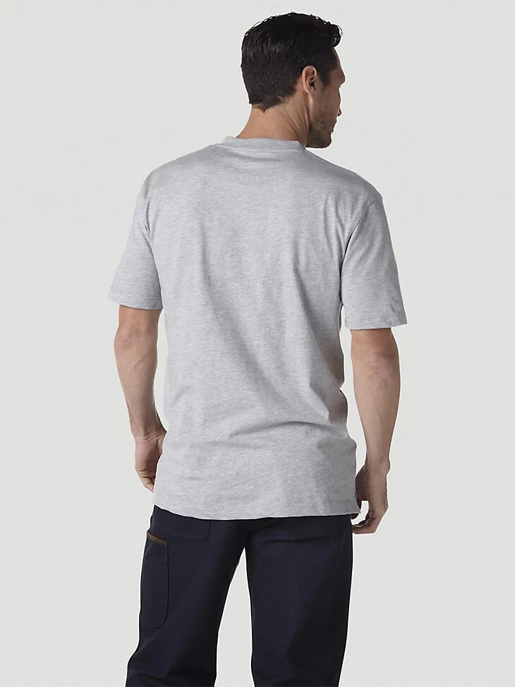 henley à manches courtes wrangler riggs workwear gris cendré