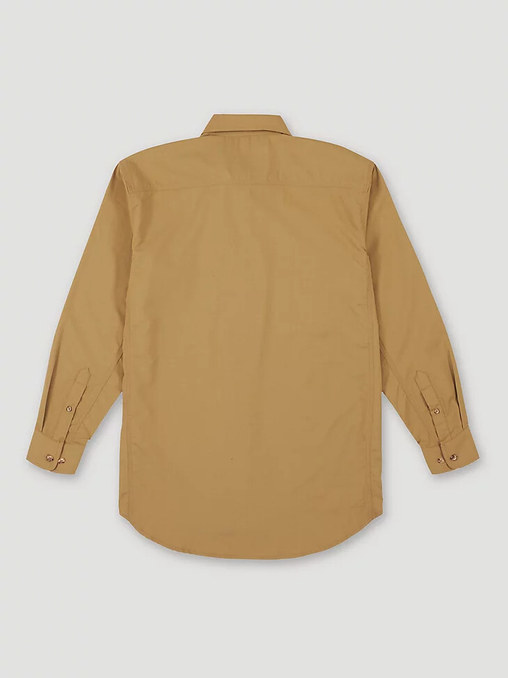 chemise de travail wrangler fr riggs en sergé uni ignifugé kaki
