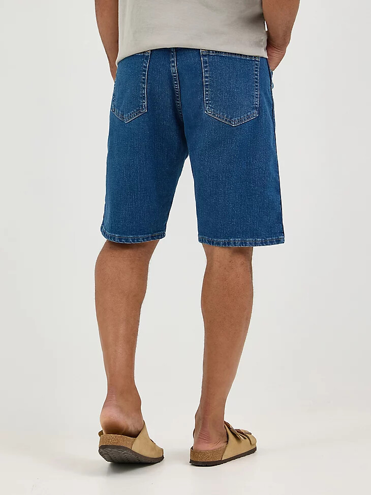 short en jean décontracté 5 poches wrangler five star premium pour homme couleur pierre moyenne