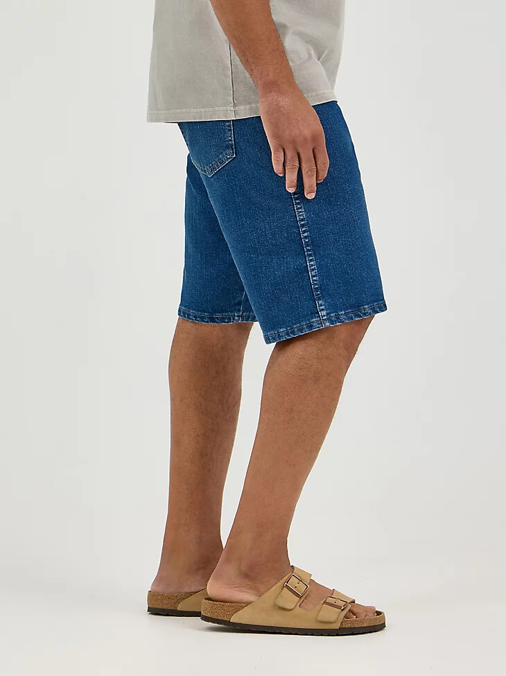 short en jean décontracté 5 poches wrangler five star premium pour homme couleur pierre moyenne