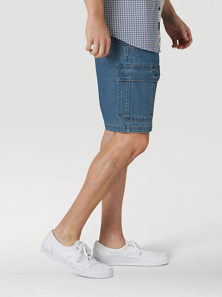 short cargo en denim premium five star pour homme wrangler teinte moyenne