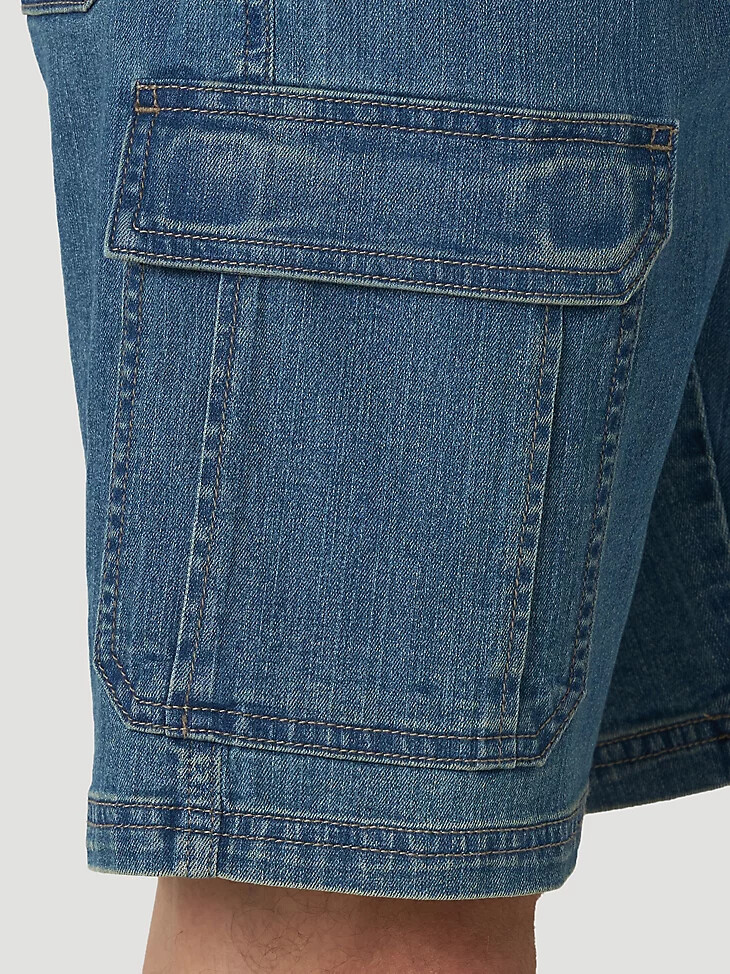 short cargo en denim premium five star pour homme wrangler teinte moyenne