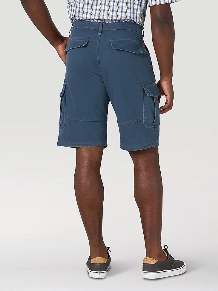 short cargo en sergé flex pour homme bleu marine nuit
