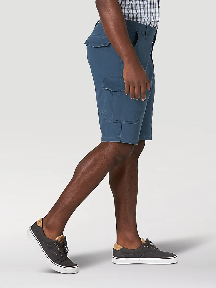 short cargo en sergé flex pour homme bleu marine nuit